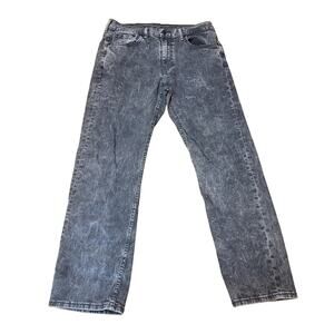 Men's Levi's 569 Loose Straight Black Acid Wash Distressed Jeans 32x32